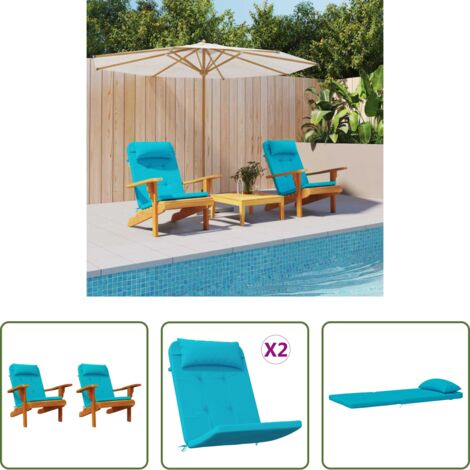 Cojines de sillas -  Cojines de sillas 2 pcs Tuquesa 58 x 77 x 4,5 cm Tela Oxford