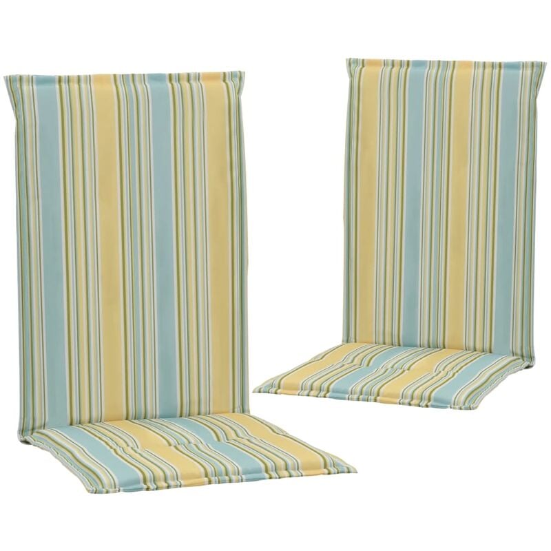 

Cojines de sillas jardin 2 uds estampado multicolor 120x50x3 cm