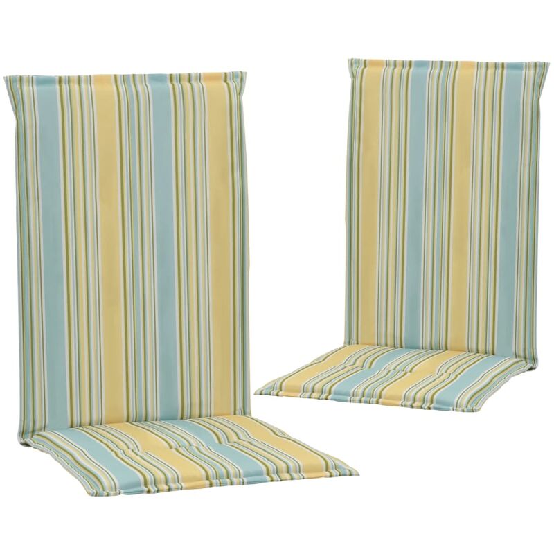 

Cojines de sillas jardín 2 uds estampado multicolor 120x50x3 cm