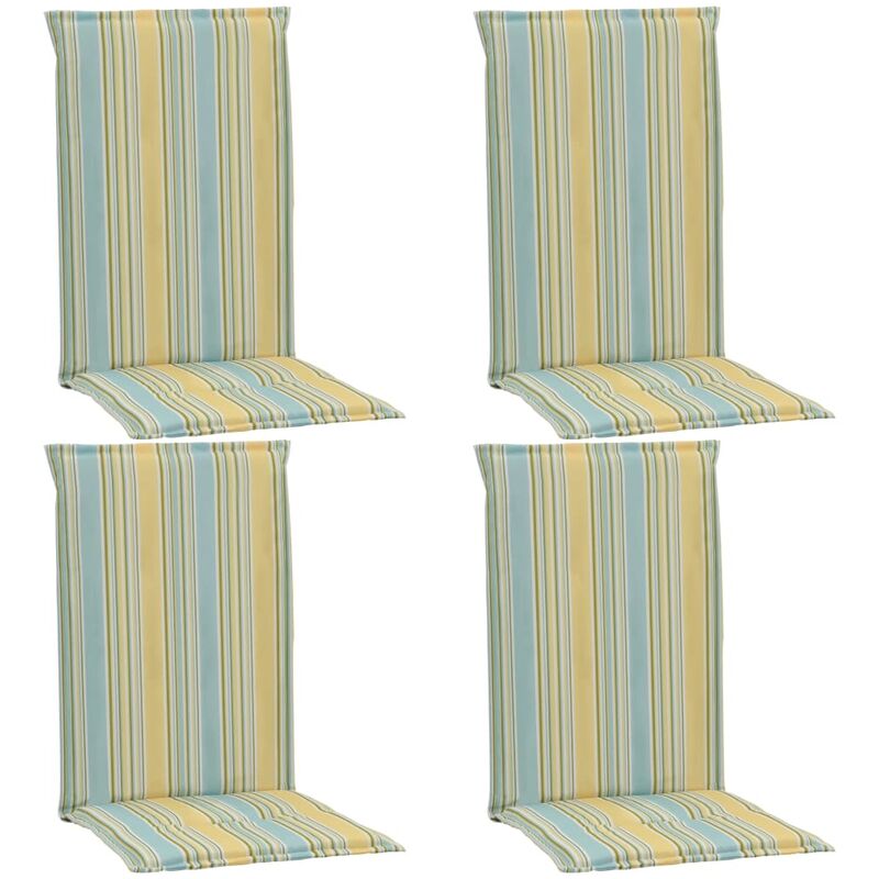 

Cojines de sillas jardín 4 uds estampado multicolor 120x50x3 cm
