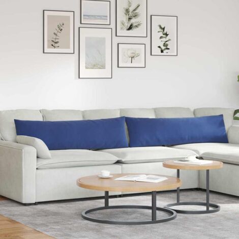 Cojines de sofá 2 pcs Azul Policía 145 x 40 cm Tela de pana