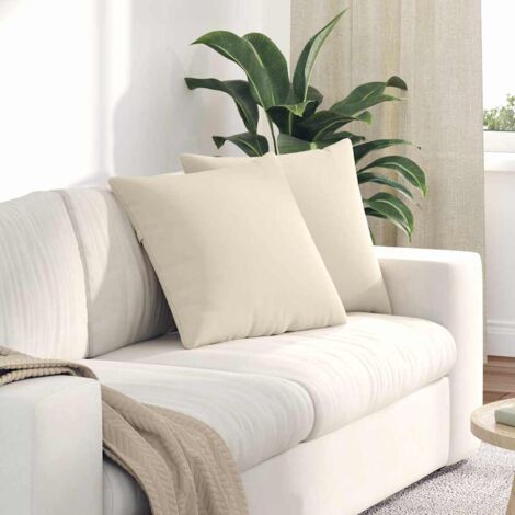 Cojines de sofá 2 pcs Beige 50 x 50 cm tela