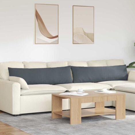 Cojines de sofá 2 pcs Gris oscuro 145 x 40 cm Tela de pana