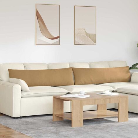 Cojines de sofá 2 pcs Marrón 145 x 40 cm Tela de pana