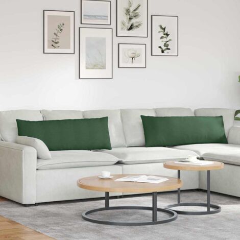 Cojines de sofá 2 pcs Verde oscuro 120 x 40 cm Tela de pana