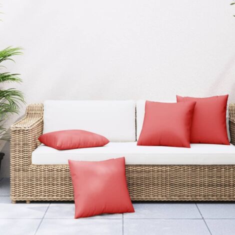 Cojines de sofá 4 unidades tela rojo 60x60 cm vidaXL