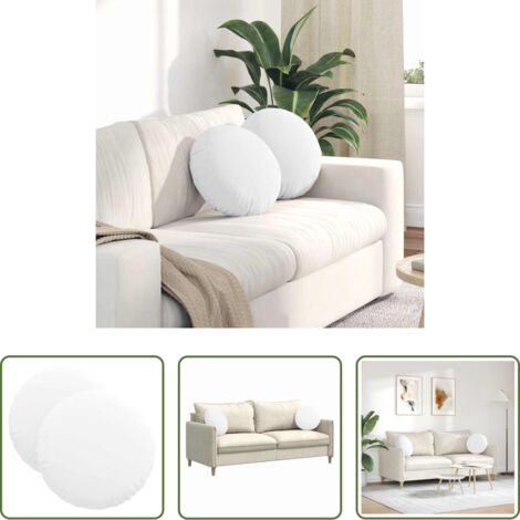 Cojines de tela - Cojines para asiento 2 pcs Ø40 x 13 cm tela