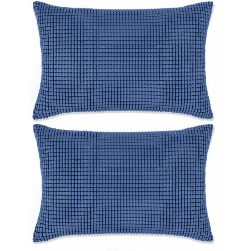 

Cojines de terciopelo 40x60 cm azul 2 unidades