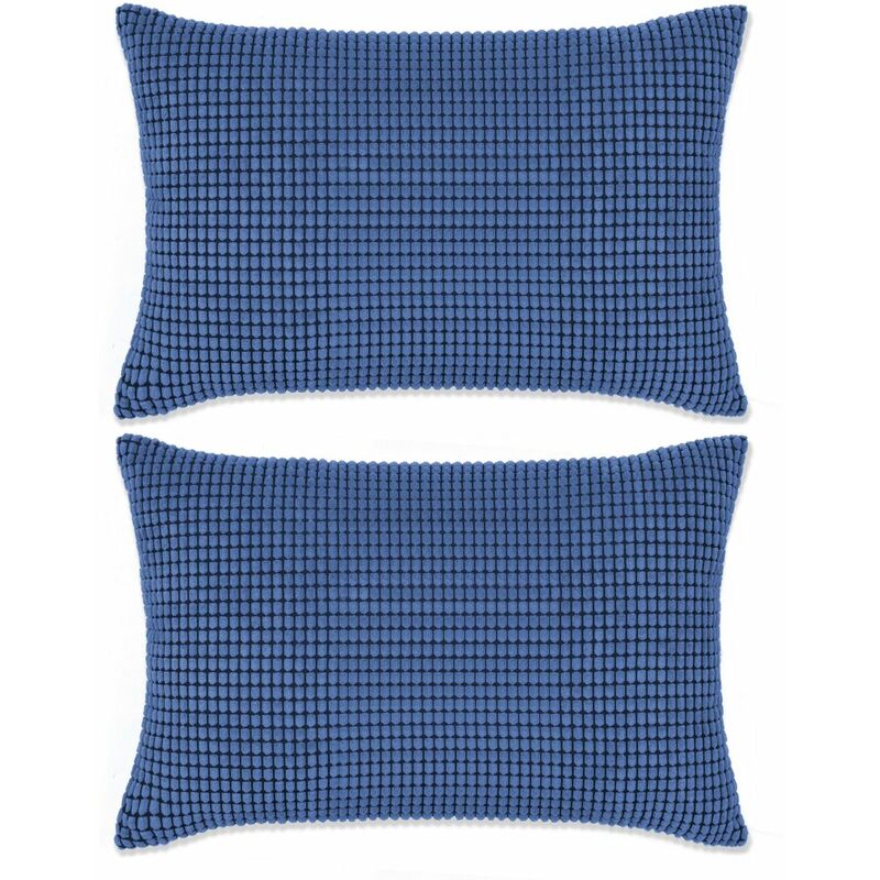 

Cojines de terciopelo 40x60 cm azul 2 unidades
