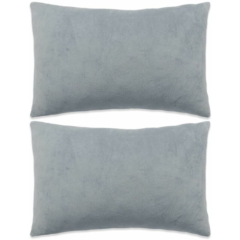 

Cojines de terciopelo 40x60 cm grises 2 unidades