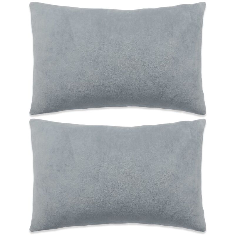 

Cojines de terciopelo 40x60 cm grises 2 unidades - Gris