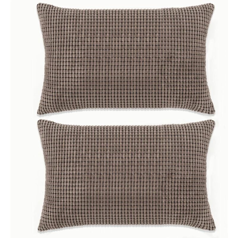 

Cojines de terciopelo 40x60 cm marrón 2 unidades