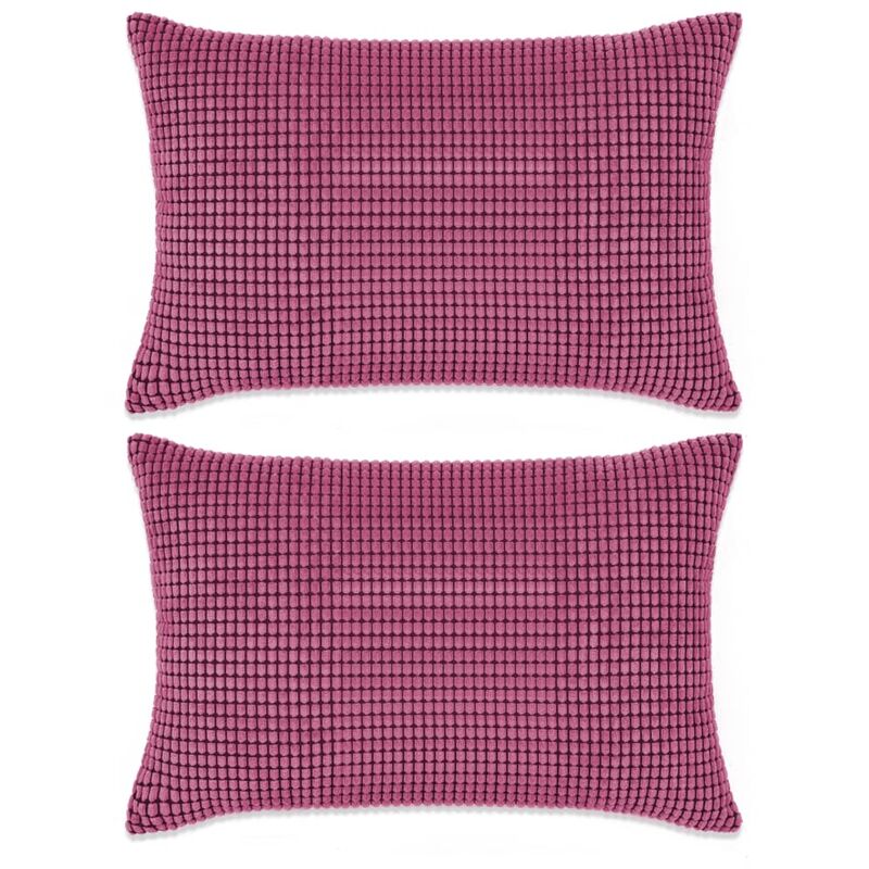 

vidaXL Cojines de terciopelo 40x60 cm rosa 2 unidades - Rosa