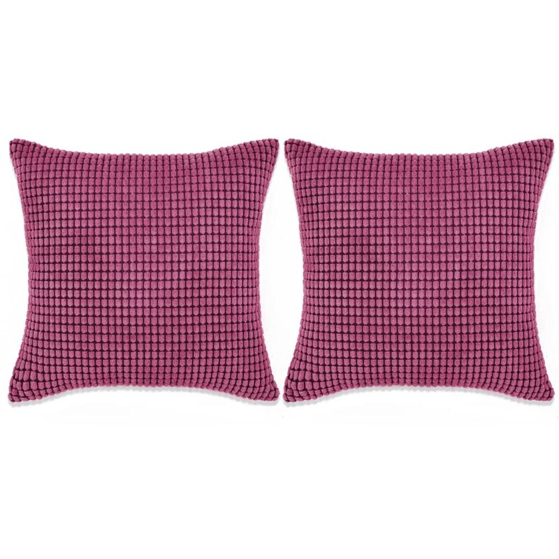 

vidaXL Cojines de terciopelo 60x60 cm rosa 2 unidades - Rosa