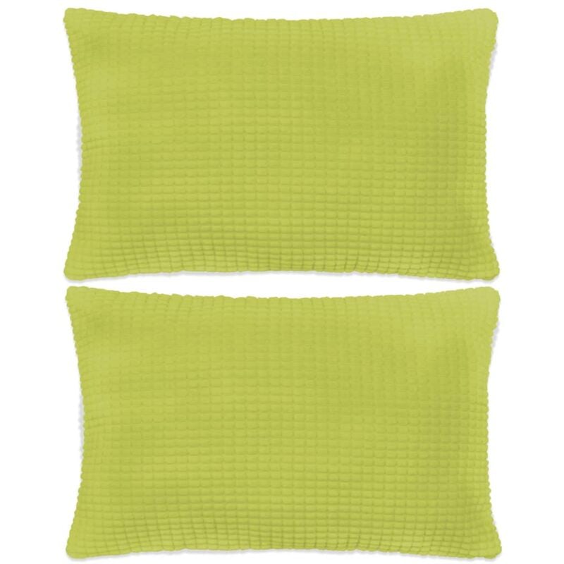 

vidaXL Cojines de terciopelo 40x60 cm verde 2 unidades - Verde