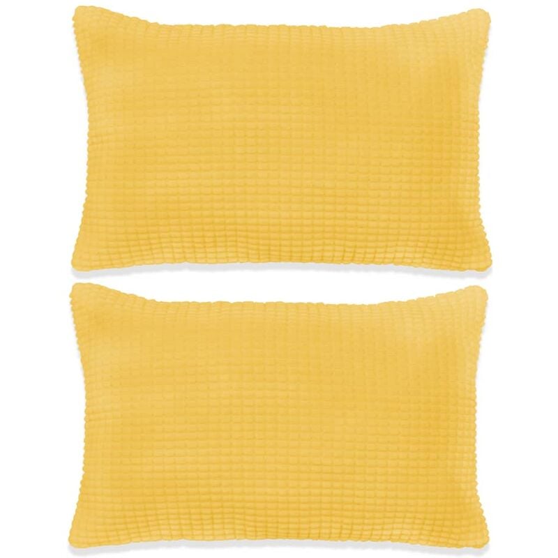 

vidaXL Cojines de terciopelo 40x60 cm amarillo 2 unidades - Amarillo