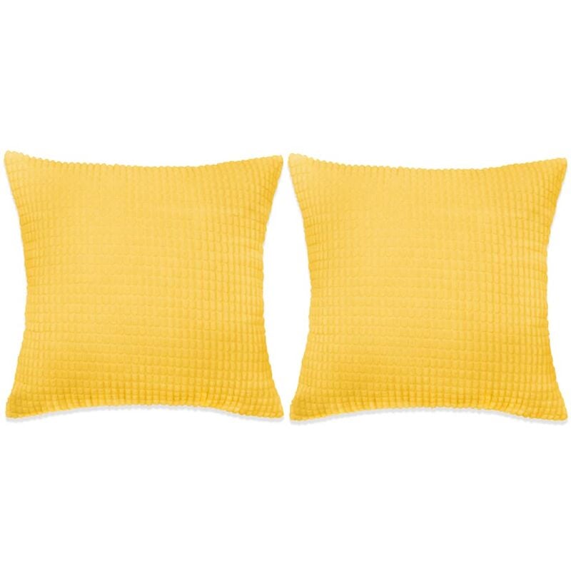 

vidaXL Cojines de terciopelo 60x60 cm amarillo 2 unidades - Amarillo