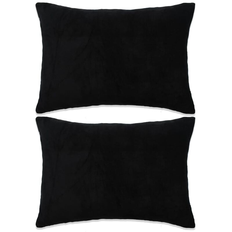 

Cojines de terciopelo 40x60 cm negros 2 unidades - Negro