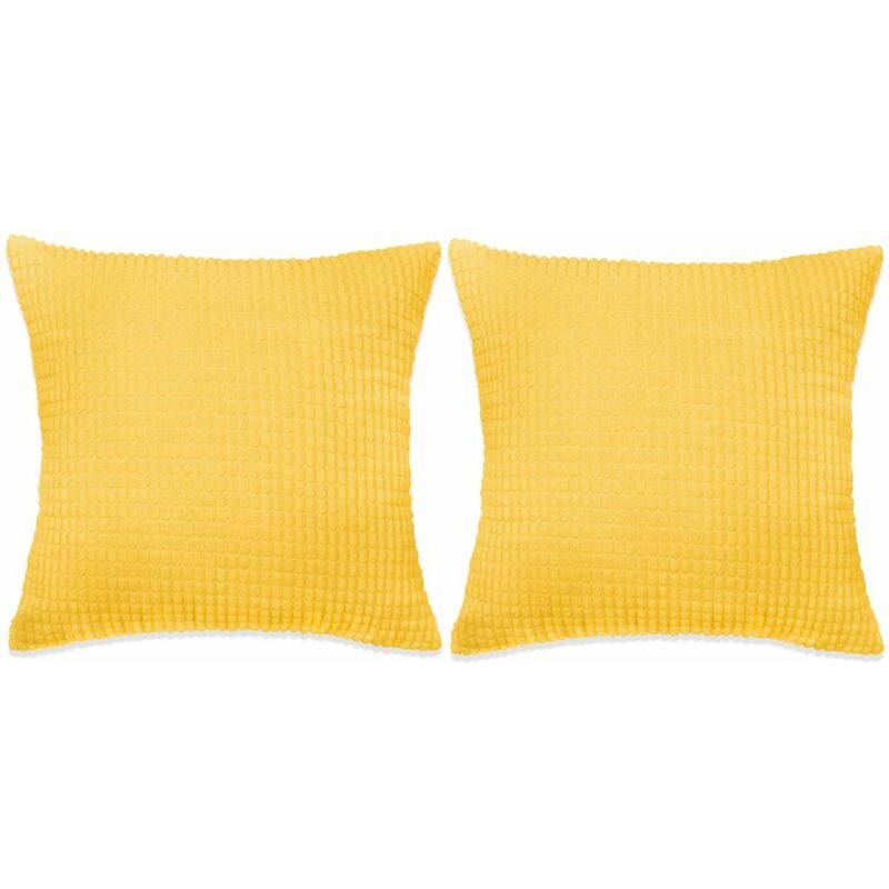 

Cojines de terciopelo 45x45 cm amarillo 2 unidades
