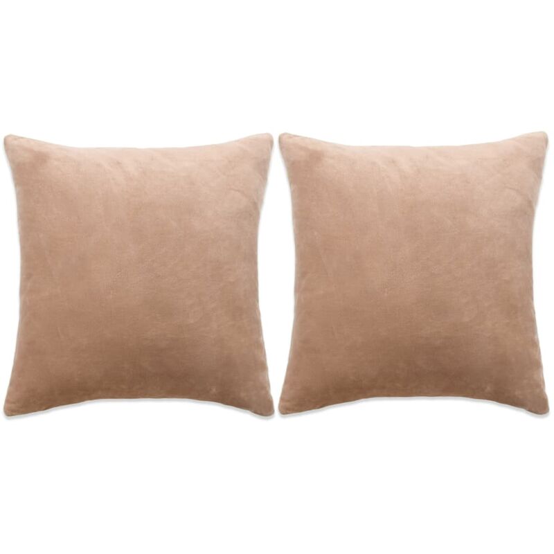 

Cojines de terciopelo 45x45 cm beige 2 unidades - Beige