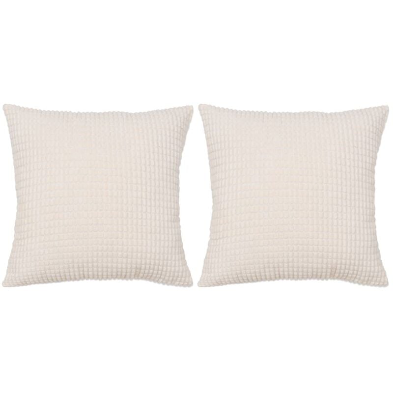 

Cojines de terciopelo 60x60 cm blanco crudo 2 unidades - Crema