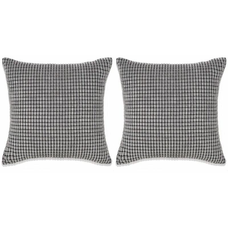 

Cojines de terciopelo 60x60 cm gris 2 unidades
