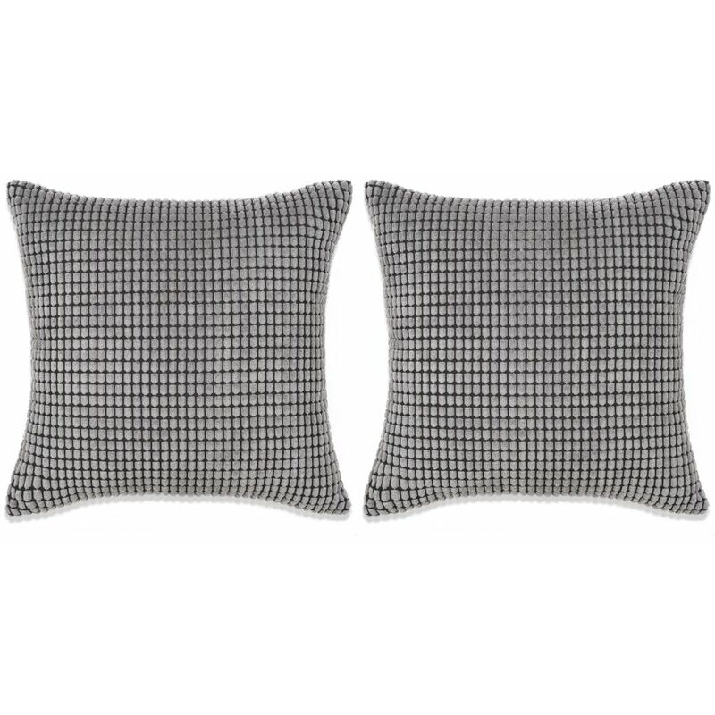 

Cojines de terciopelo 60x60 cm gris 2 unidades