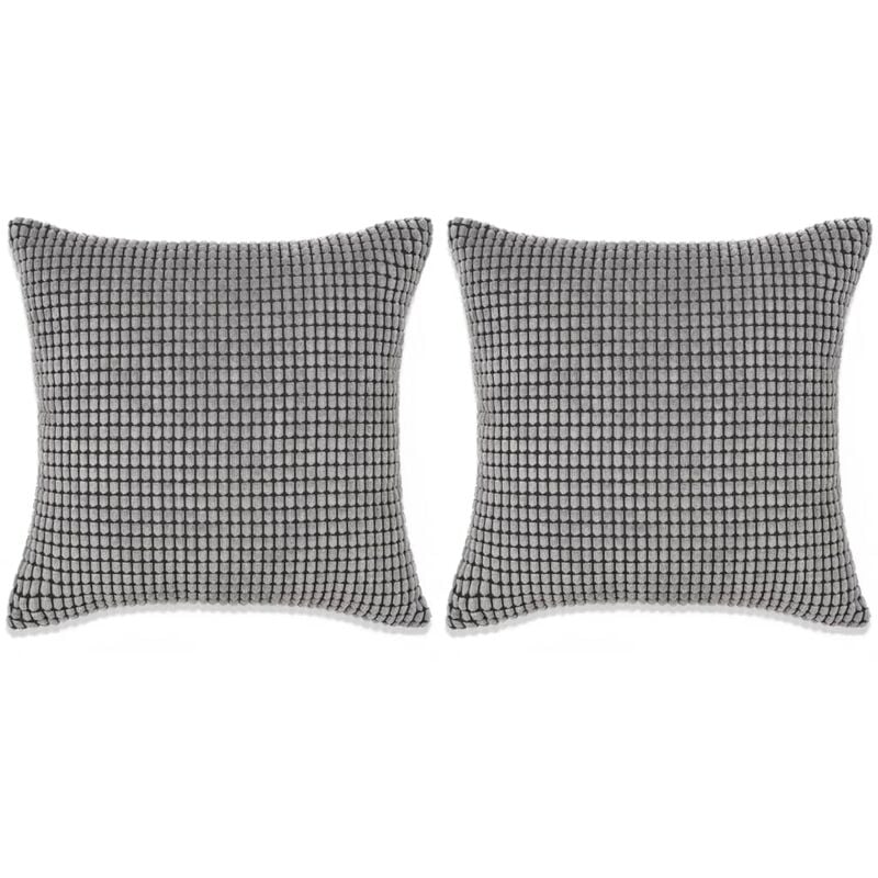 

Cojines de terciopelo 60x60 cm gris 2 unidades - Gris