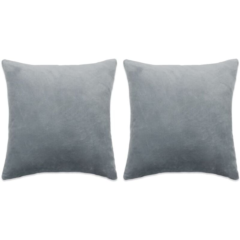 

Cojines de terciopelo 60x60 cm gris 2 unidades - Gris