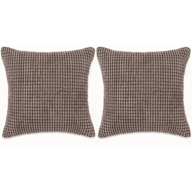 

Cojines de terciopelo 60x60 cm marrón 2 unidades - Marrón