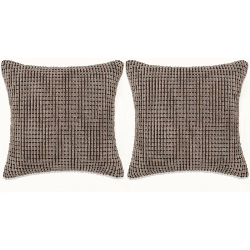 

Cojines de terciopelo 60x60 cm marron 2 unidades