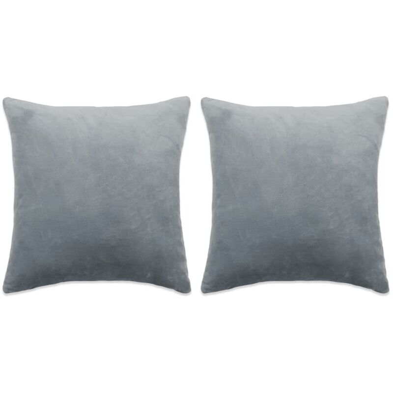 

Cojines de terciopelo gris 45x45 cm 2 unidades - Gris