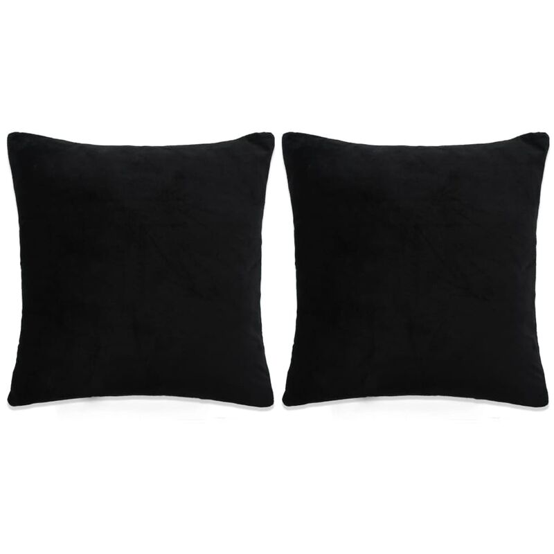 

vidaXL Cojines de tela 60x60 cm negro 2 unidades - Negro