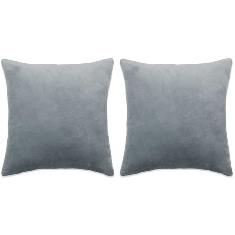 

vidaXL Cojines de tela grises 45x45 cm 2 unidades - Gris