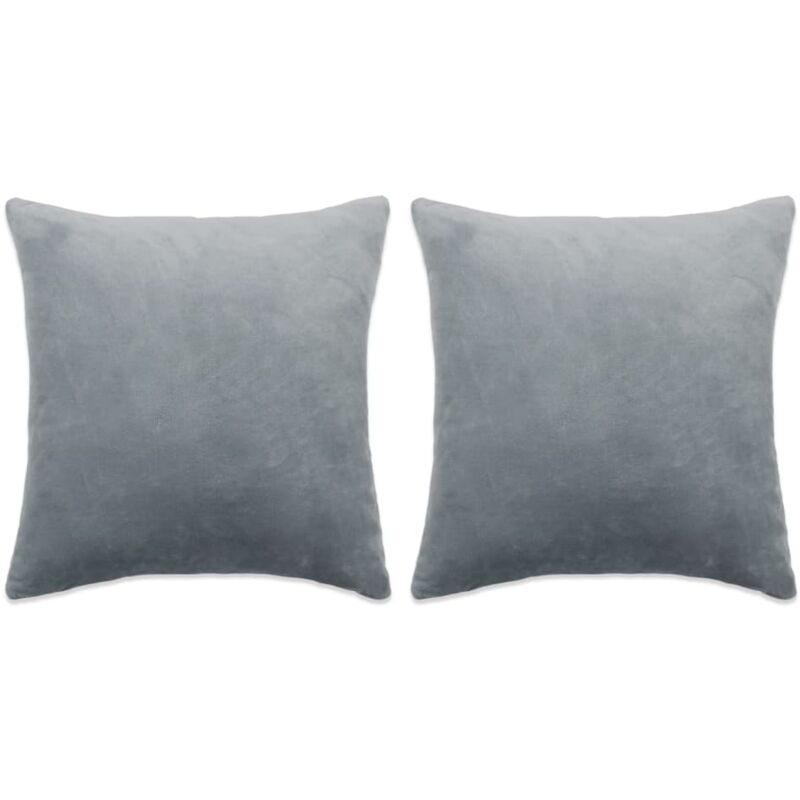 

vidaXL Cojines de tela 60x60 cm gris 2 unidades - Gris