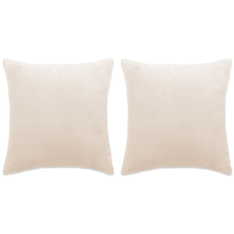 

vidaXL Cojines de tela blanco crudo 45x45 cm 2 unidades - Blanco