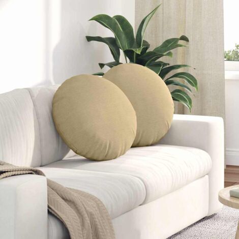 Cojines para asiento 2 pcs Verde grisáceo Ø50 x 19 cm