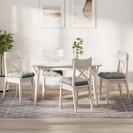 Cojines para asiento 4 pcs Gris Claro 40 x 40 cm