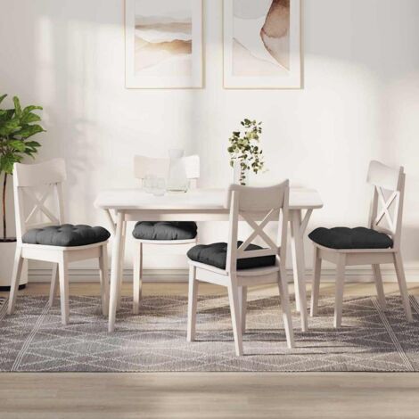 Cojines para asiento 4 pcs Gris oscuro 45 x 45 cm Tela de pana