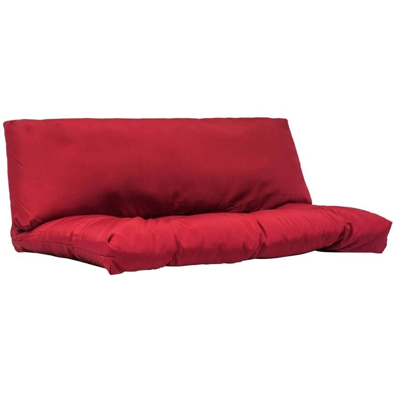 

Cojines para asiento de palés 2 unidades poliéster rojo