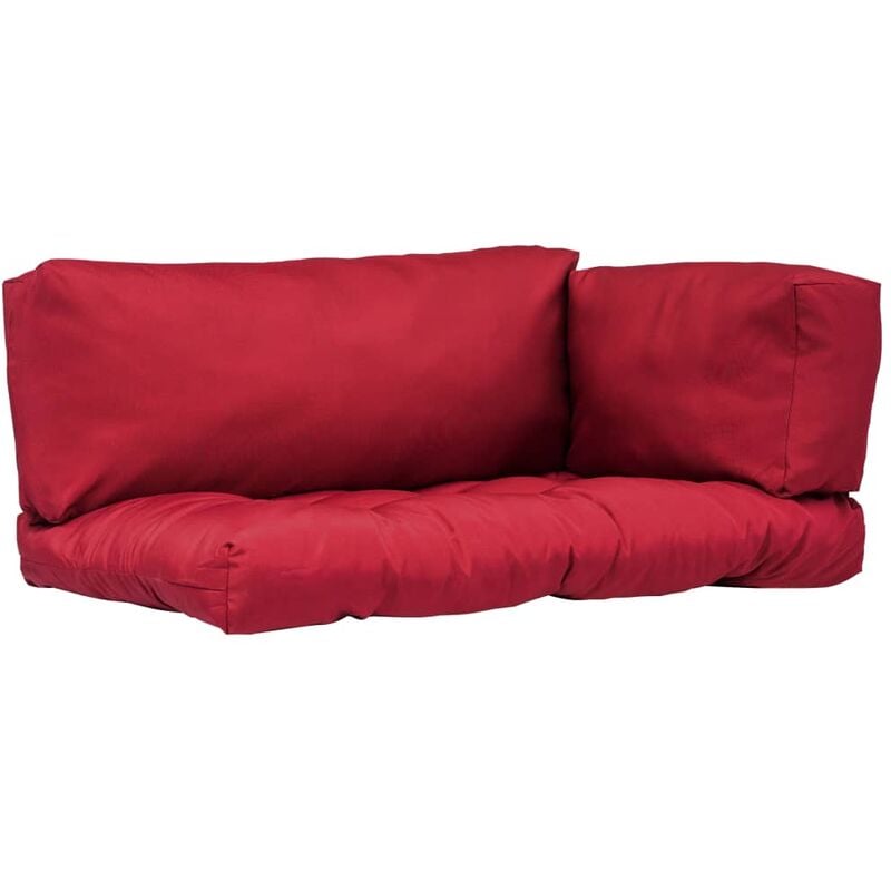 

Cojines para asiento de pales 3 unidades poliester rojo