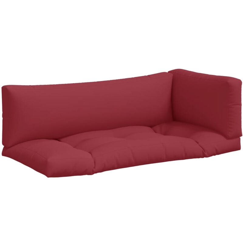 

Cojines para asiento de palés 3 unidades poliéster rojo - Rojo