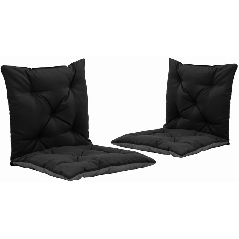 

Cojines para balancín 2 unidades tela negro y gris 50 cm - Negro