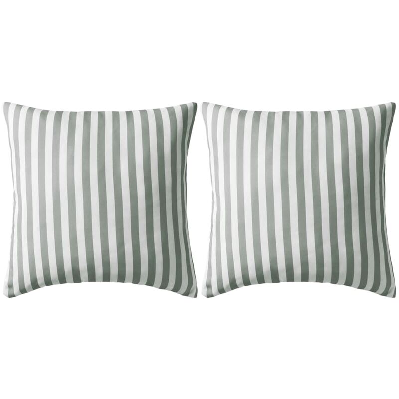

Cojines para exterior a rayas 45x45 cm gris 2 unidades - Gris
