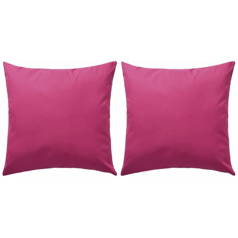 

Cojines para exteriores 2 unidades 45x45 cm rosa