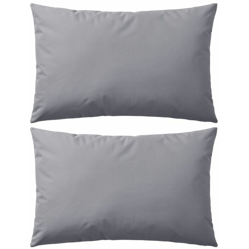 

Cojines para exteriores 2 unidades 60x40 cm gris