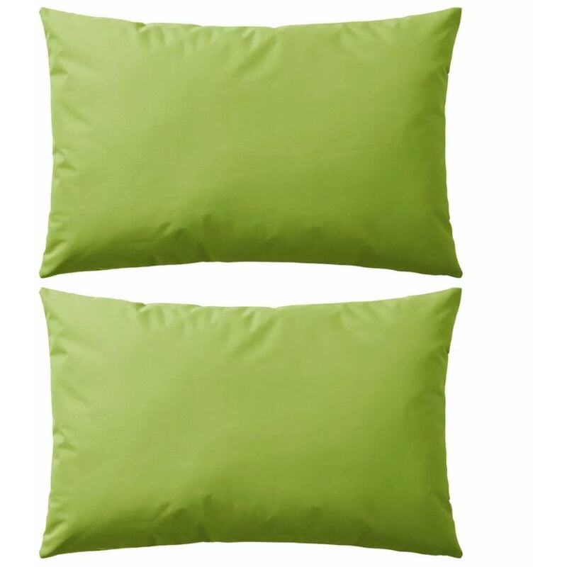 

Cojines para exteriores 2 unidades 60x40 cm verde manzana