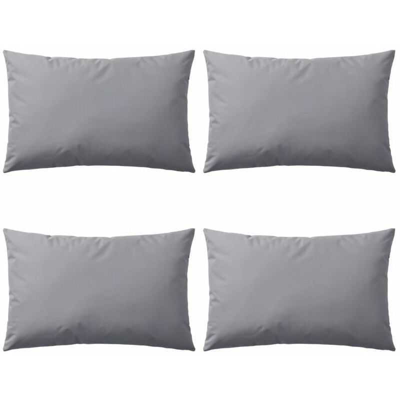 

Cojines para exteriores 60x40 cm gris 4 unidades