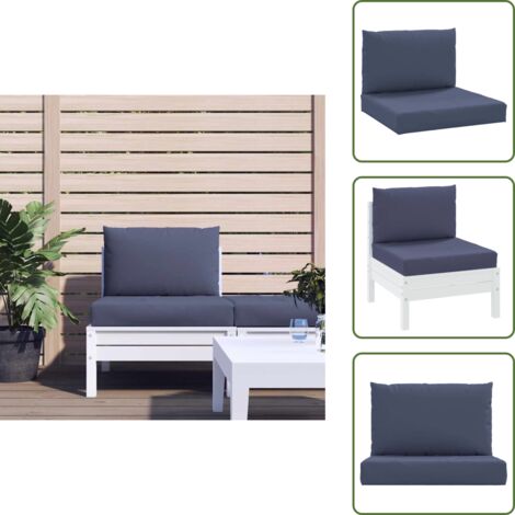 Cojines para exteriores - vidaXL Cojines para muebles de palets 2 unidades tela azul marino - Cojines de tela