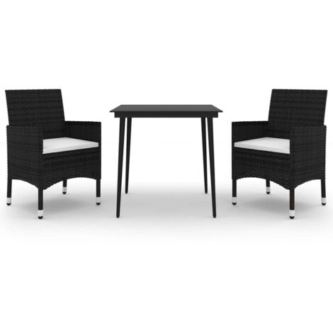 Cojines para muebles de comedor de jardín 3 piezas resina vidrio tejido 020014846